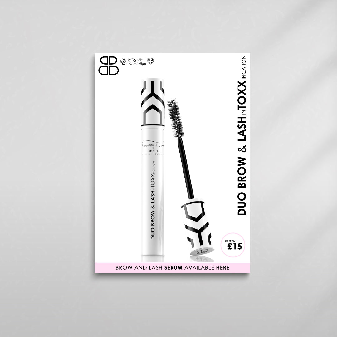 Brow & Lash Toxx Poster - Beautiful Brows and Lashes
