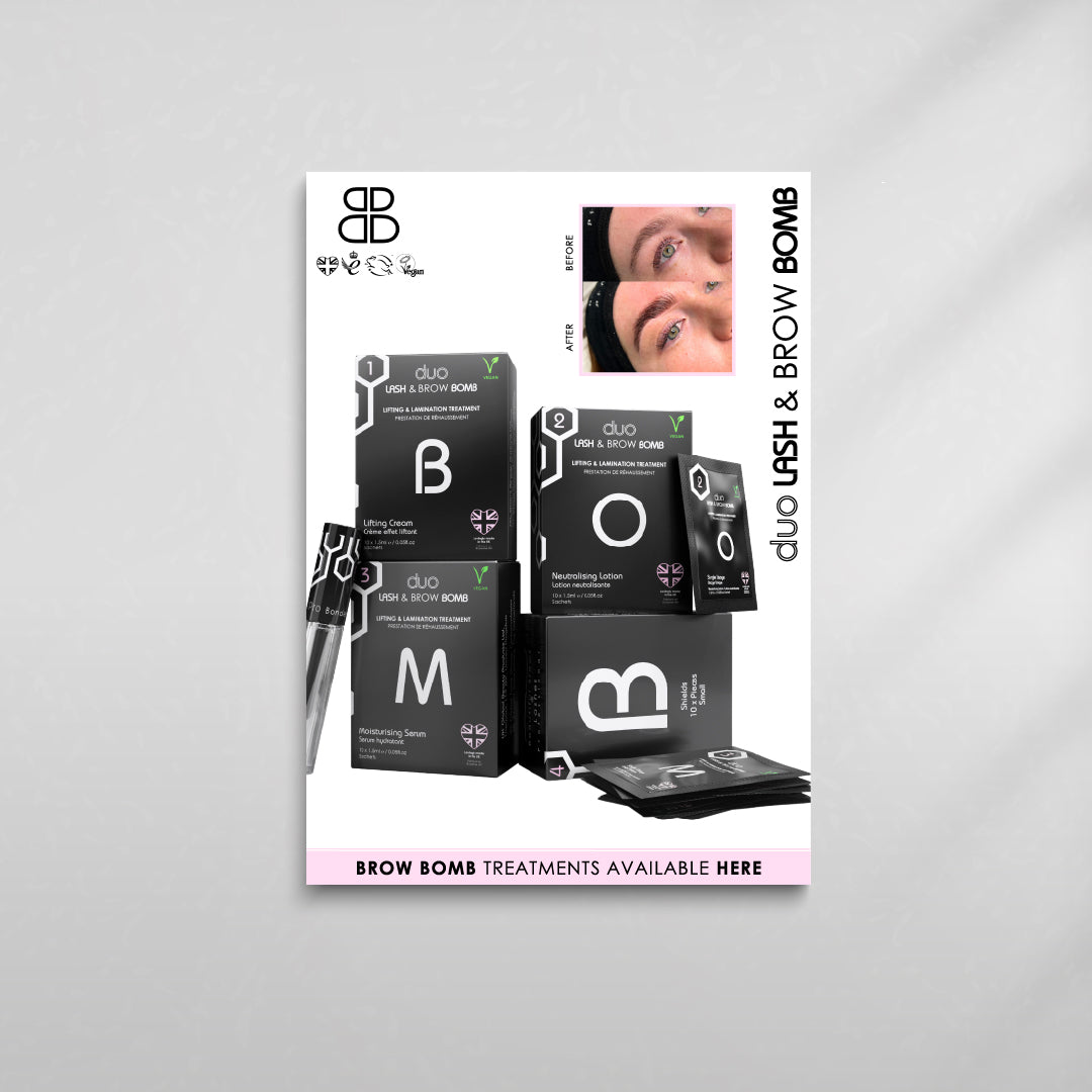 Brow Bomb Poster - Beautiful Brows and Lashes