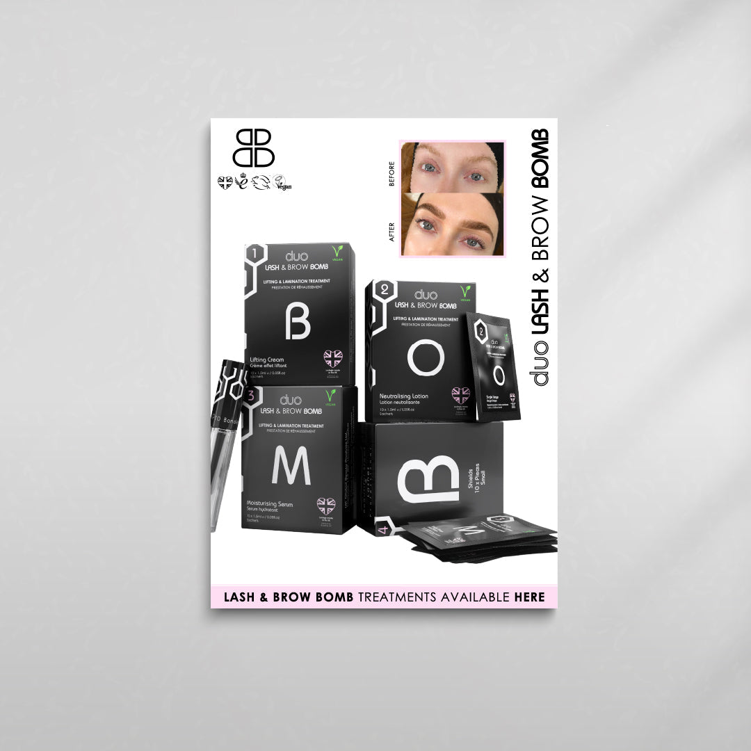 Lash & Brow Bomb Poster - Beautiful Brows and Lashes