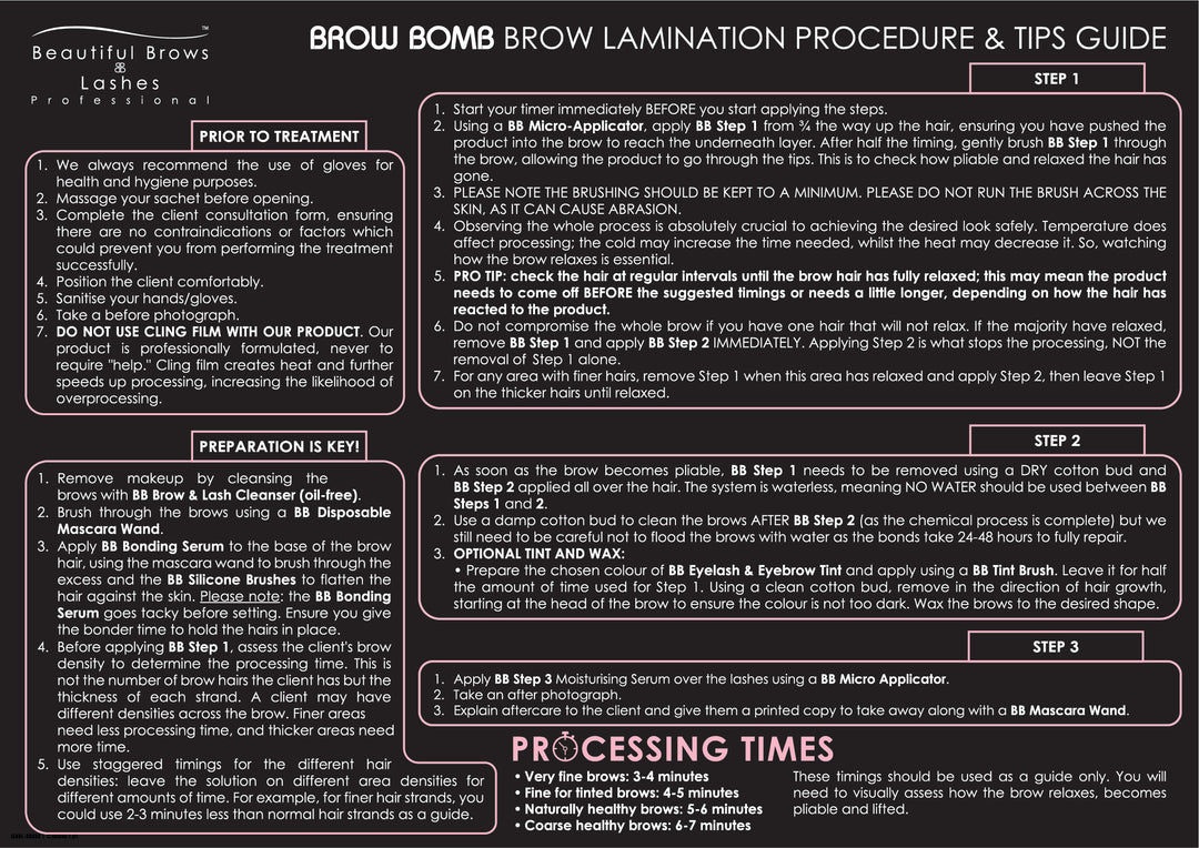 Brow Bomb Lamination Kit - Beautiful Brows and Lashes