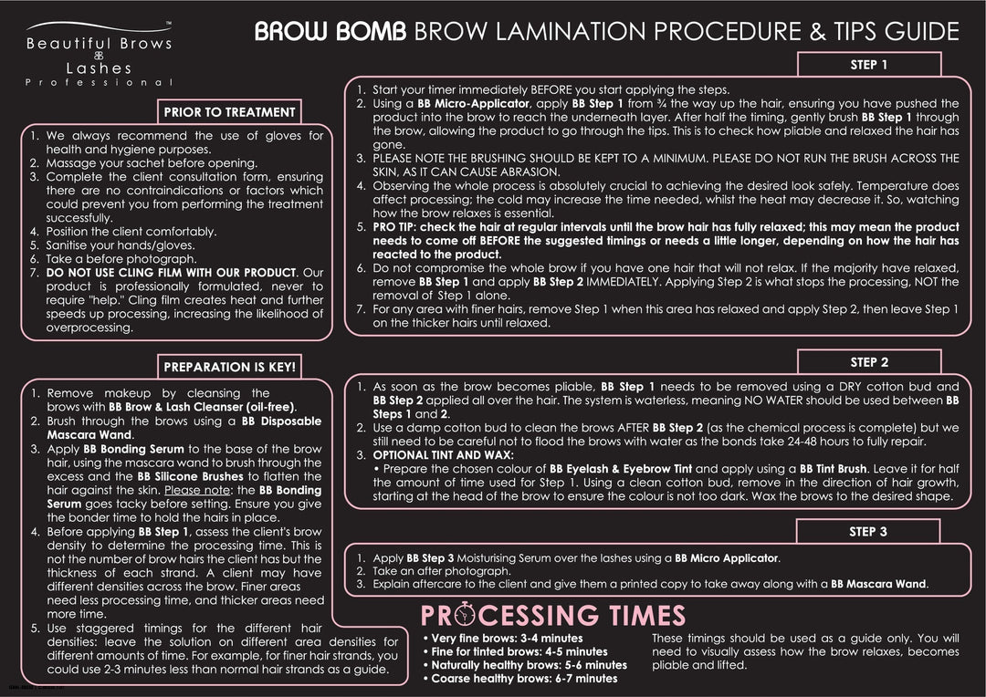Brow Bomb Lamination Kit - Beautiful Brows and Lashes
