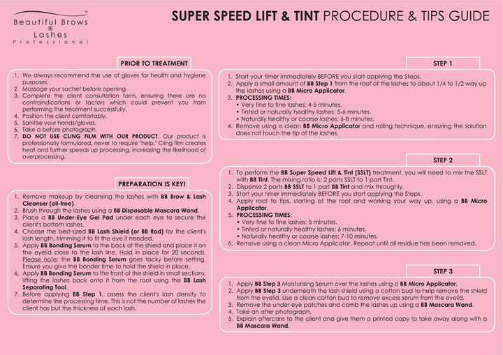 Super Speed Lift and Tint SAMPLE PACK - Beautiful Brows and Lashes