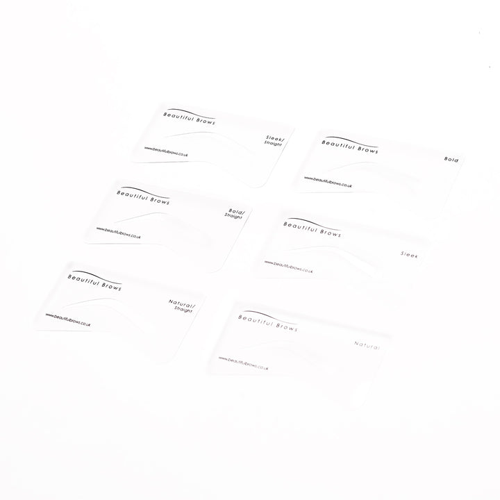 Beautiful Brows Eyebrow Stencil Set of 6 (wholesale) - Beautiful Brows and Lashes