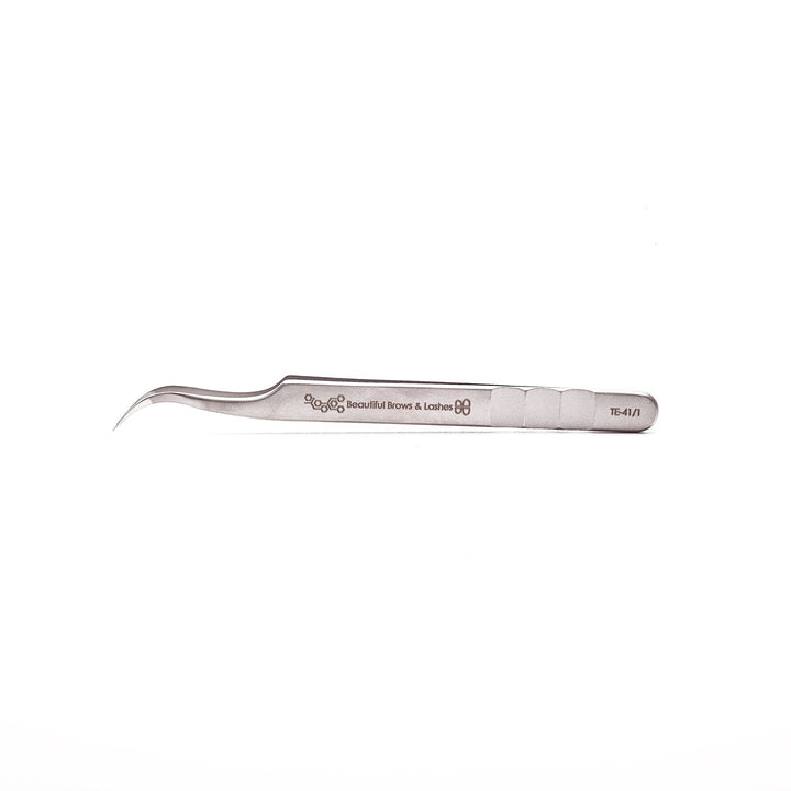 TE-41/1 Professional Eyelash Tweezer Expert 41 Type 1 (Curved) - Beautiful Brows and Lashes