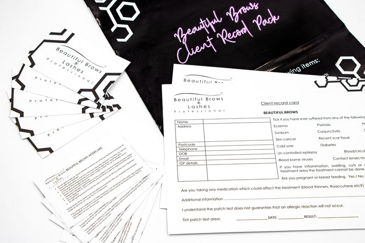 Beautiful Brows Client Record Cards - Beautiful Brows and Lashes