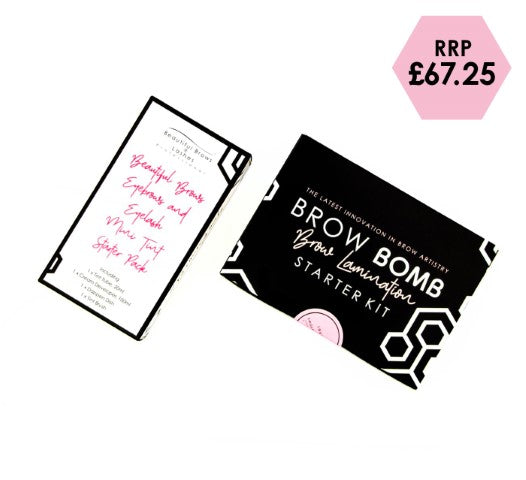 BUNDLE: Brow Lamination Kit including Middle Brown Mini Tint Starter Kit - Beautiful Brows and Lashes