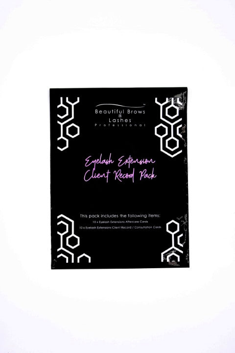 Eyelash Extensions Client Record Cards - Beautiful Brows and Lashes
