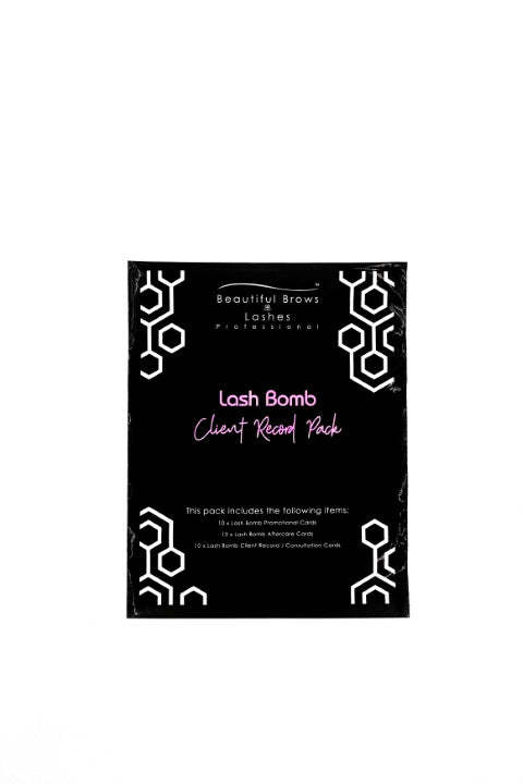 Lash Bomb Client Record Pack - Beautiful Brows and Lashes