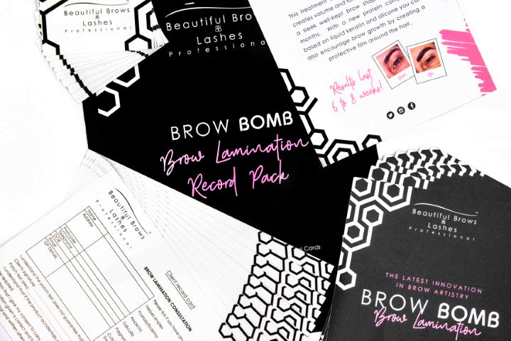 Brow Bomb Lamination Client Record Pack