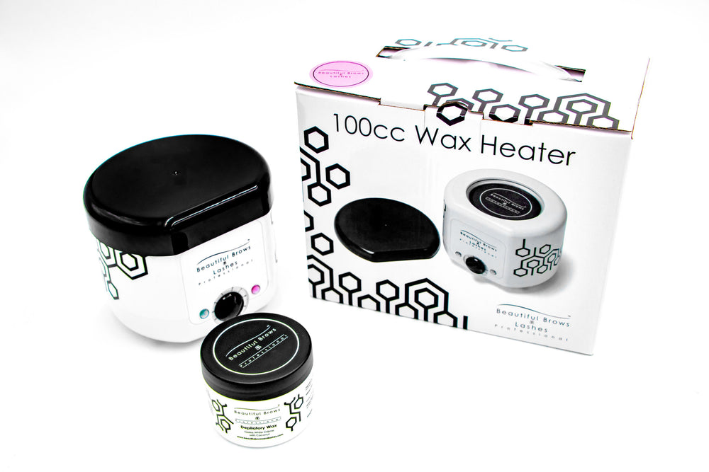 100cc Wax Heater Including Cream Depilatory Wax - Beautiful Brows and Lashes