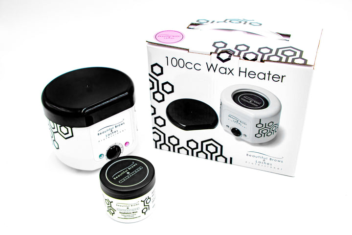 100cc Wax Heater Including Cream Depilatory Wax - Beautiful Brows and Lashes