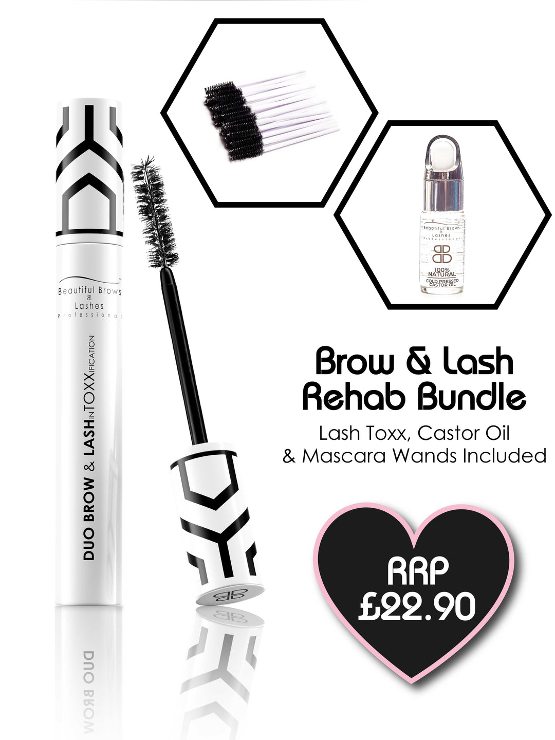 Brow and Lash Rehab Bundle Pack - Beautiful Brows and Lashes