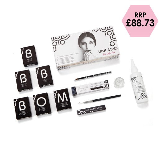 Lash Bomb Bundle Pack including Deep Black Mini Tint Starter Kit - Beautiful Brows and Lashes