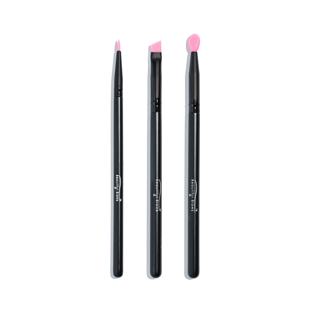 Pink Silicone Brush Set - 3pc