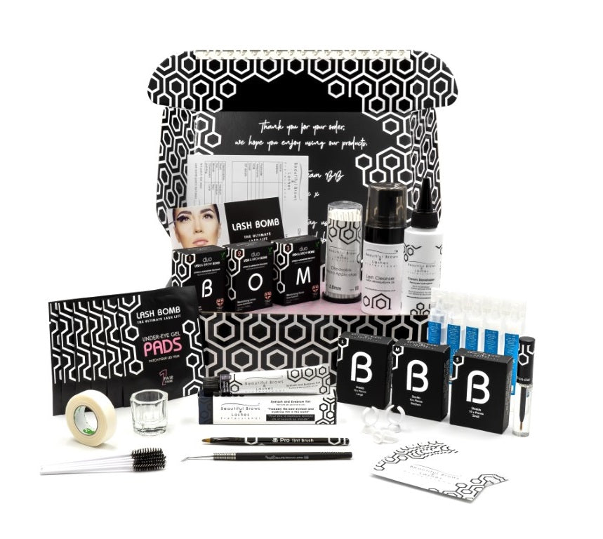 Beautiful Brows & Lashes lash lift starter kit contents