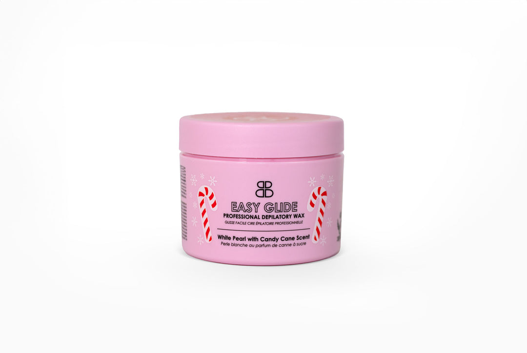 LIMITED EDITION Easy Glide Wax - White Pearl with Candy Cane Scent - Beautiful Brows and Lashes 