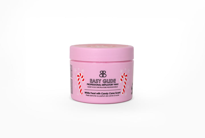 Easy Glide Wax - White Pearl with Candy Cane Scent - Beautiful Brows and Lashes 