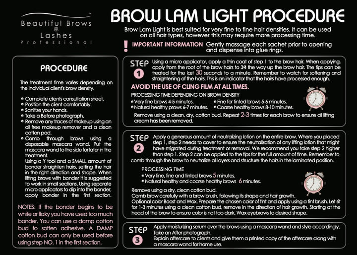 Brow Lam Light - Beautiful Brows and Lashes 