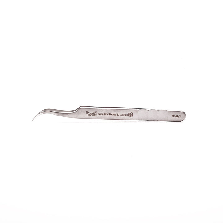 TE-41/1 Professional Eyelash Tweezer Expert 41 Type 1 (Curved) - Beautiful Brows and Lashes 