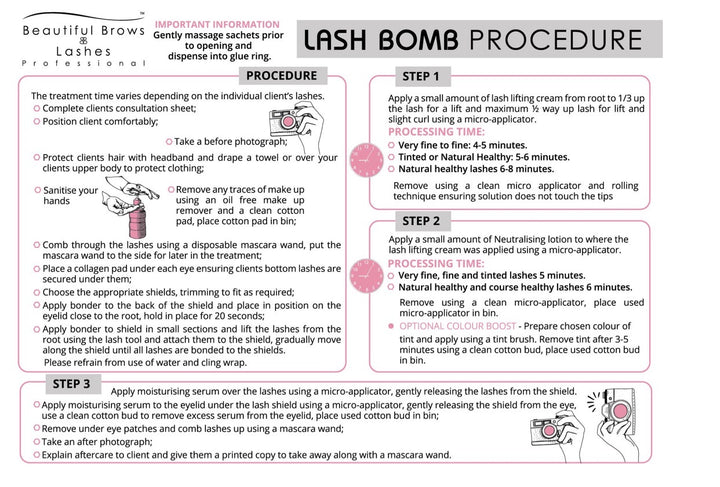 Lash Bomb Pack (Step 1 & 2) - Beautiful Brows and Lashes 